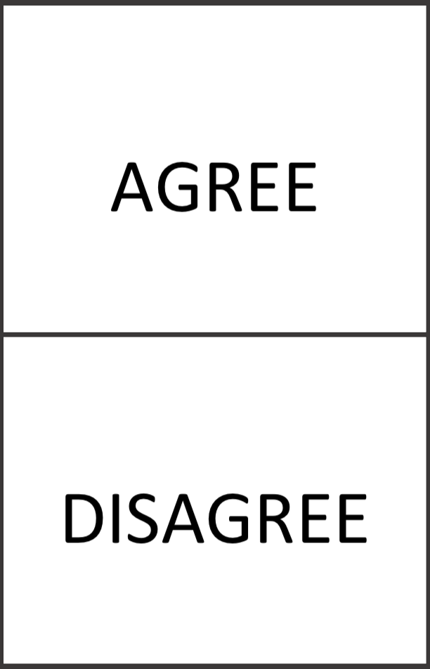 Agree and Disagree signs